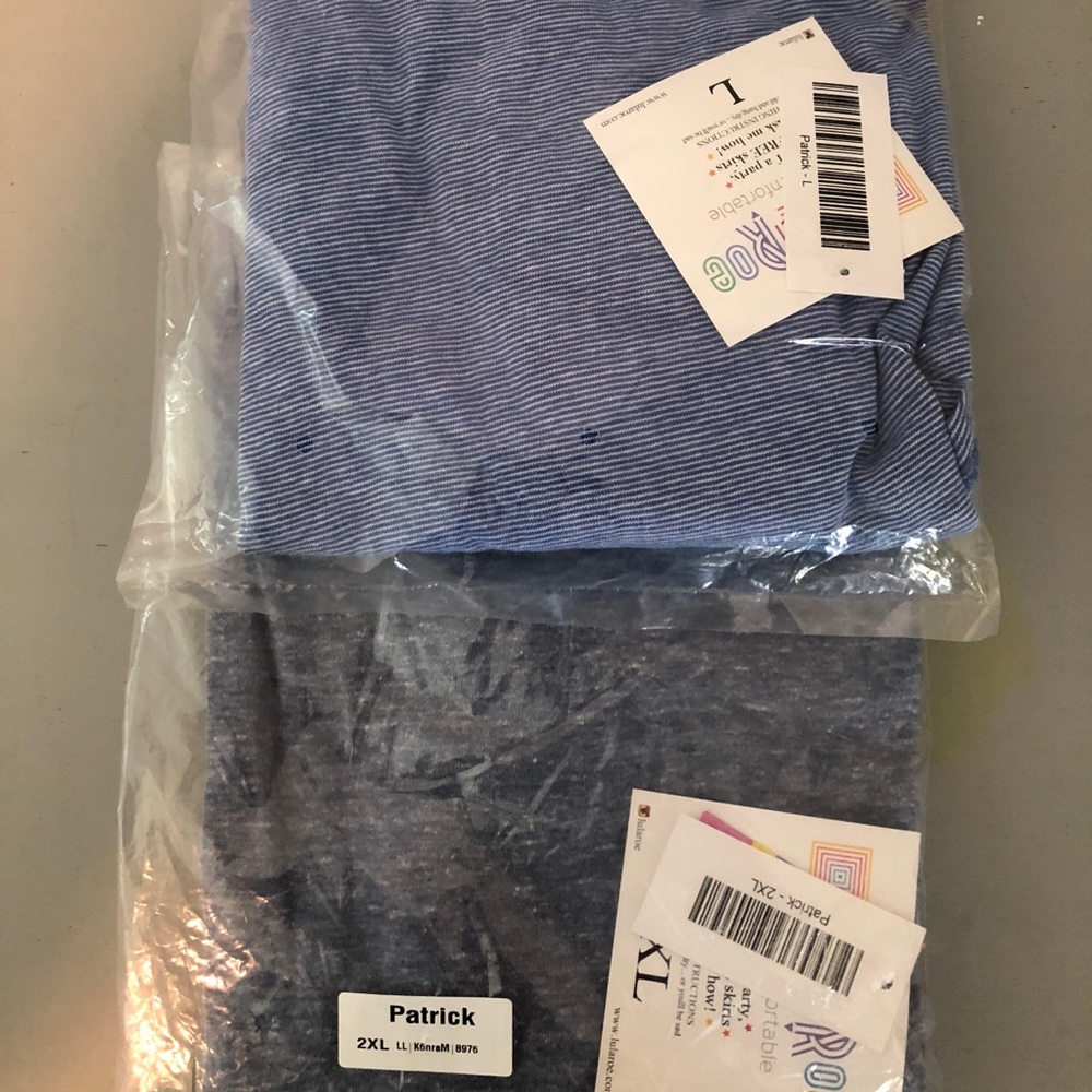Men’s LuLaRoe NWT Patrick T Shirts - 2XL and L